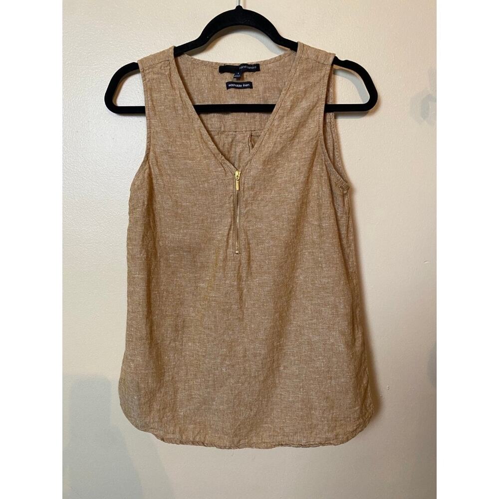 Harve benard women’s tank top linen & cotton blend small blouse